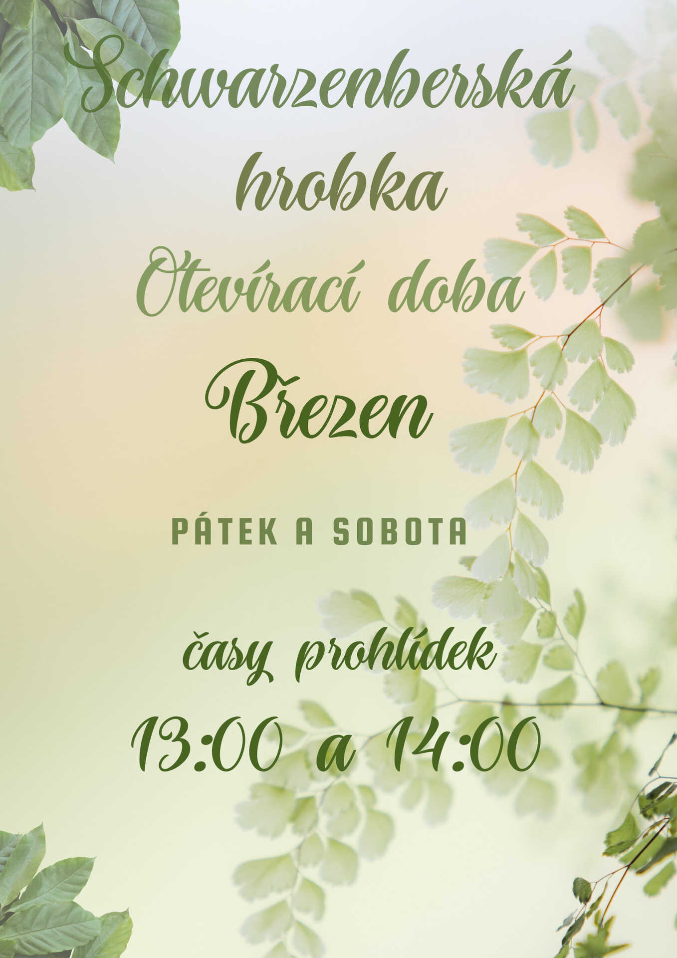 Otevírací doba březen